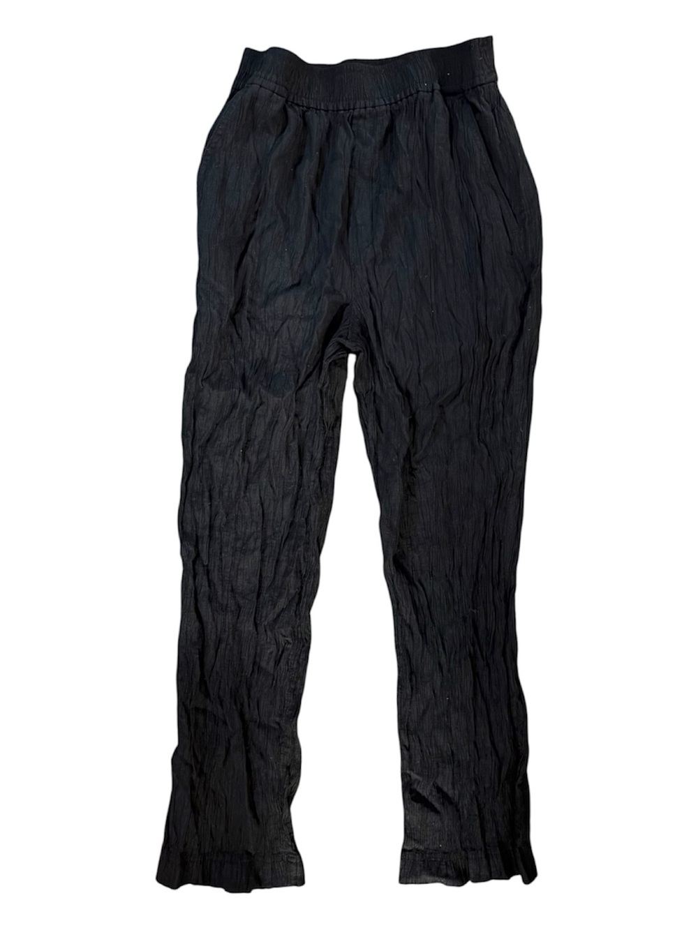 Madewell Womens Drapeweave Carley Elastic-Waist Wide-Leg Pants in Black Size XXS